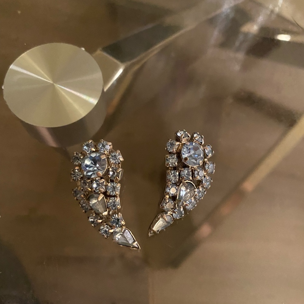 Vintage Rhinestone Drop Earrings